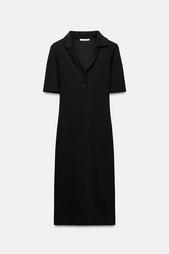 INTERLOCK POLO COLLAR DRESS