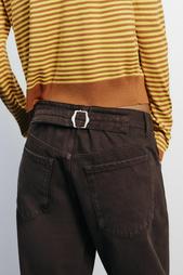 MID-WAIST SLOUCHY JEANS WITH BELT LOOPS