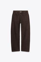 MID-WAIST SLOUCHY JEANS WITH BELT LOOPS