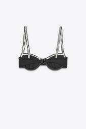 CONTRAST UNDERWIRED BIKINI TOP