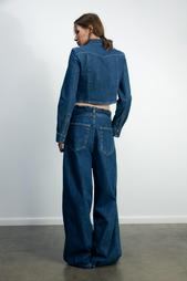 TRF HIGH-WAIST PAPERBAG JEANS WITH BELT