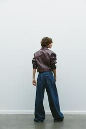 TRF HIGH-WAIST PAPERBAG JEANS WITH BELT