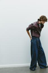 TRF HIGH-WAIST PAPERBAG JEANS WITH BELT