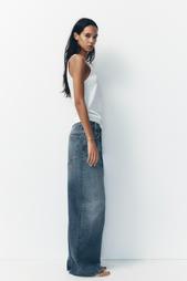 TRF MID-WAIST CROSSOVER BAGGY JEANS