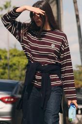 STRIPED EMBROIDERED T-SHIRT