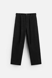 TEXTURED TROUSERS WITH BELT