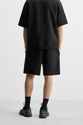 INTERLOCK TEXTURED BERMUDA SHORTS