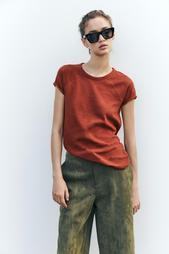 SLUB KNIT COTTON T-SHIRT