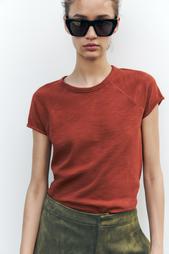 SLUB KNIT COTTON T-SHIRT