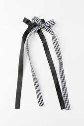 PACK OF GINGHAM CHECK BOW HAIR CLIPS