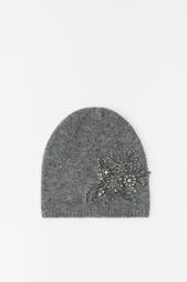 EMBROIDERED AND BEADED BEANIE