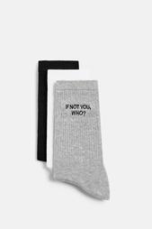 3-PACK OF SLOGAN SOCKS