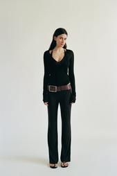 SEMI-SHEER GATHERED TOP