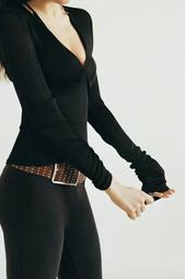 SEMI-SHEER GATHERED TOP