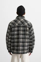 CHECK OVERSHIRT WITH FAUX SHEARLING