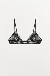 TRIANGLE MESH BRALETTE WITH EMBROIDERY