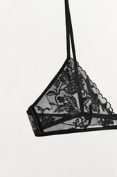 TRIANGLE MESH BRALETTE WITH EMBROIDERY