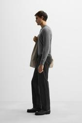 TEXTURED CHINO DENIM TROUSERS