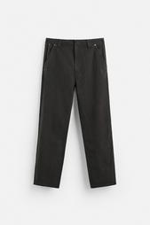 TEXTURED CHINO DENIM TROUSERS