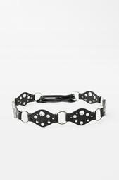 DIAMOND CONTRAST LEATHER BELT