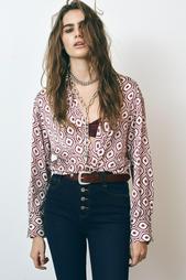 SATIN GEOMETRIC PRINT SHIRT