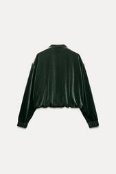 VELVET BOMBER JACKET