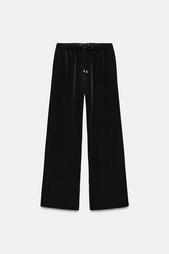 WIDE-LEG VELVET TROUSERS