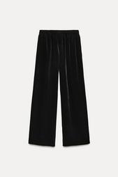 WIDE-LEG VELVET TROUSERS