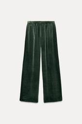 WIDE-LEG VELVET TROUSERS