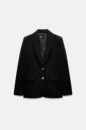 FITTED BLAZER WITH SHOULDER PADS