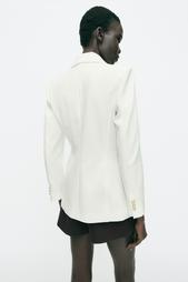 FITTED BLAZER WITH SHOULDER PADS