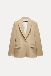 FITTED BLAZER WITH SHOULDER PADS