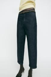 Z1975 BRAIDED BELT CHINO DENIM TROUSERS