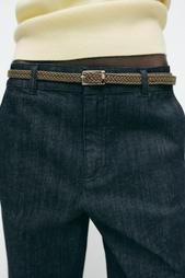 Z1975 BRAIDED BELT CHINO DENIM TROUSERS