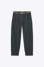 Z1975 BRAIDED BELT CHINO DENIM TROUSERS