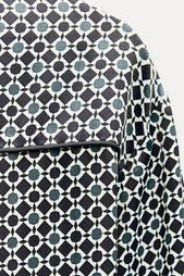 SATIN GEOMETRIC PRINT SHIRT