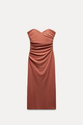 STRAPLESS MIDI DRESS