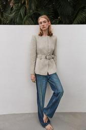 BELTED WOVEN JACKET