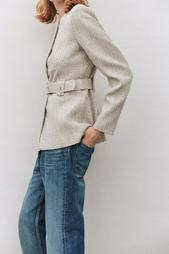 BELTED WOVEN JACKET