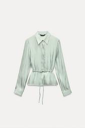 SHIMMER EFFECT TIE SHIRT