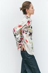 SATIN FLORAL PRINT SHIRT