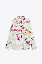 SATIN FLORAL PRINT SHIRT