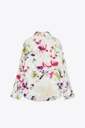 SATIN FLORAL PRINT SHIRT