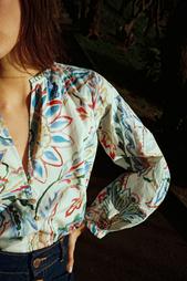 PRINTED POPLIN BLOUSE