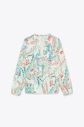 PRINTED POPLIN BLOUSE