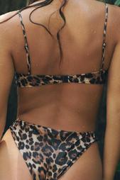 ANIMAL PRINT BIKINI TOP WITH UNDERWIRE