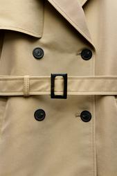 DOUBLE-BREASTED TRENCH COAT WITH BELT