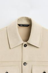 FAUX SUEDE OVERSHIRT