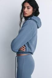 INTERLOCK CROPPED SWEATSHIRT