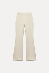 STITCHED INTERLOCK BELL BOTTOM TROUSERS